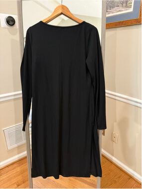 Women's White House Black Market Black Long Sleeve Dress M